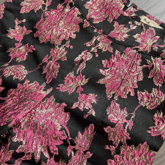 For Love & Lemons Luella Cigarette pants in Metallic Jacquard - Picture 3 of 7